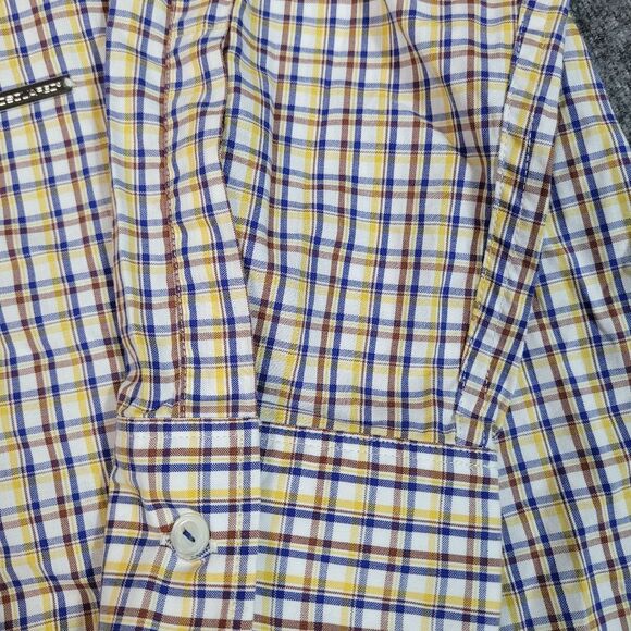 Dsquared2 Mens Button Down Shirt Size M Multicolor Plaid Silver Plaque Logo - Picture 6 of 10